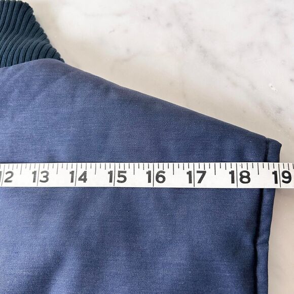 Vintage Miller Outerwear Insulated Vest Blue Western Yoke USA Made - Men's XL - Picture 16 of 16